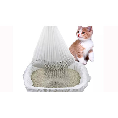 Professional Cat Litter Bags - Durable Pull Resistant Drawstring | Made from Premium PET Material | Customization & Design Services Offered | Perfect for Filtering Cat Litter and Feces | OEM/ODM Partnerships Welcome for Wholesale Distributors