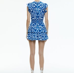 Custom Summer Belt Short Dress | 2024 New Designed Style Women Cotton Printed Summer Belt Short Dress