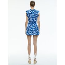 Custom Summer Belt Short Dress | 2024 New Designed Style Women Cotton Printed Summer Belt Short Dress