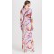 2024 New Fashion High Quality Kaleidoscope Print Long Sleeve Dress digital printing mesh evening dress