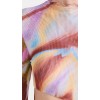 2024 New Fashion High Quality Kaleidoscope Print Long Sleeve Dress digital printing mesh evening dress