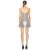 Custom Summer Bondage Knit Flare Mini Dress | 2024 New Textured swirl embroidered fabric designed dress