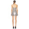 Custom Summer Bondage Knit Flare Mini Dress | 2024 New Textured swirl embroidered fabric designed dress