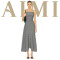 Custom Summer Checked Dress | 2024 New plaids long  Dress Check Mix Ruched Long Slip Dress
