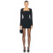 New Trendy Women Bodycon Dress Square Neck Office Long Sleeve Slim Dress for Autumn Body Shaper Knee Dress