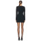 New Trendy Women Bodycon Dress Square Neck Office Long Sleeve Slim Dress for Autumn Body Shaper Knee Dress
