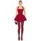 OEM 2024 Women Custom Summer Sleeveless Fitted A Line Pleated Dress Classic Soft Cotton Elegant Solid Red Halter Mini Dress