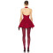 OEM 2024 Women Custom Summer Sleeveless Fitted A Line Pleated Dress Classic Soft Cotton Elegant Solid Red Halter Mini Dress