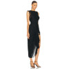 New Irregular Asymmetric Black Bodycon Elegant Casual Dresses Galathea Asymmetric Long Dress