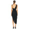 New Irregular Asymmetric Black Bodycon Elegant Casual Dresses Galathea Asymmetric Long Dress