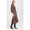 Hot Sales Fashion Geometric Floral Printed Puff Sleeve Long Beach Dress Casual Vintage Plus Size Tired Ruffle Women's Dress Skirt