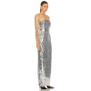 Elegant Halter Bare Shoulder Boned Bodice Side Slit Sequins Design Sexy Fashion Slim Ladies Evening Banquet Long Dress
