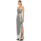 Elegant Halter Bare Shoulder Boned Bodice Side Slit Sequins Design Sexy Fashion Slim Ladies Evening Banquet Long Dress