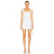 Hot Selling 2024 Custom Square Neckline Wide Back Iris Tie Natural Fibre Linen Women Mini Dress