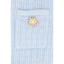 New arrivals fashion elegant slim fit bodycon women Jewel Button Viscose knit Mini Dress