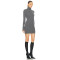Custom women fashion sweater clothing bodycon high neck long sleeve casual knitted mini long sweater dress