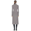 Custom women fashion sweater clothing bodycon high neck long sleeve casual knitted mini long sweater dress