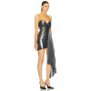 Custom Sexy Girls Evening Dresses Club Party Mini Dress Summer Vintage Shiny Wrinkle Sleeveless Women Short Dress