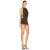 China Manufactory Ladies Fashion Ruched Crepe Fabric La Piscine Chocol Mini Dress with Beaded Accent At Hem