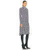New Winter Autumn Fashion High Neck Zipper Up Checked Wool Long Sleeve Dress