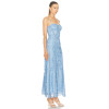 Custom Luxury Sleeveless Gowns Corset Dress Flower Lace Trim Evening Long Dresses For Women