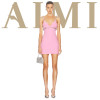 New Birthday Nightclub Party Dresses Women Sexy Rhinestones Summer Bodycon Pink Mini Dress