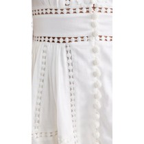 Custom Stylish Summer Casual V Neck Long Puff Sleeve Lace Pop Trim Mini Dress For Women