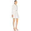 2024 Summer New Chic Fashion Cotton Print Long Sleeve Shirt With Belt Mini Dresses