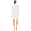 2024 Summer New Chic Fashion Cotton Print Long Sleeve Shirt With Belt Mini Dresses