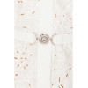 2024 Summer New Chic Fashion Cotton Print Long Sleeve Shirt With Belt Mini Dresses
