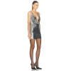 Women Summer Silver Sequins Mini Dress Sexy Strap Cross Backless Fashion Party Club Dresses Suspenders Outfits