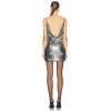 Women Summer Silver Sequins Mini Dress Sexy Strap Cross Backless Fashion Party Club Dresses Suspenders Outfits