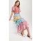 2025 New Arrival Rainbow Design Floral Print Dresses Women Slimming Fitted Girls Maxi Dresses