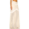 Spring Summer Women's Clothing Women High Waist Long Maxi Tulle Skirt Solid Multilayer Ruffle Mesh Skirt