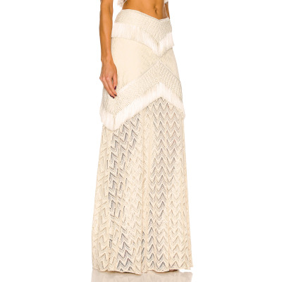 Spring Summer Women's Clothing Women High Waist Long Maxi Tulle Skirt Solid Multilayer Ruffle Mesh Skirt