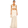 Spring Summer Women's Clothing Women High Waist Long Maxi Tulle Skirt Solid Multilayer Ruffle Mesh Skirt
