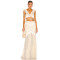 Spring Summer Women's Clothing Women High Waist Long Maxi Tulle Skirt Solid Multilayer Ruffle Mesh Skirt