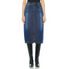 Hot Sale High Quality OEM Custom High Waist Casual Split Jeans Skirt Women Elastic A-shaped Long Denim Skirt
