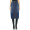 Hot Sale High Quality OEM Custom High Waist Casual Split Jeans Skirt Women Elastic A-shaped Long Denim Skirt