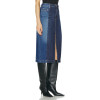 Hot Sale High Quality OEM Custom High Waist Casual Split Jeans Skirt Women Elastic A-shaped Long Denim Skirt