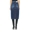 Hot Sale High Quality OEM Custom High Waist Casual Split Jeans Skirt Women Elastic A-shaped Long Denim Skirt