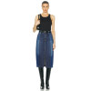 Hot Sale High Quality OEM Custom High Waist Casual Split Jeans Skirt Women Elastic A-shaped Long Denim Skirt