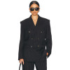 Women's Elegant High Fashion Minimalist Style Cadie Suit Jacket High Quality Double Breasted Blazer