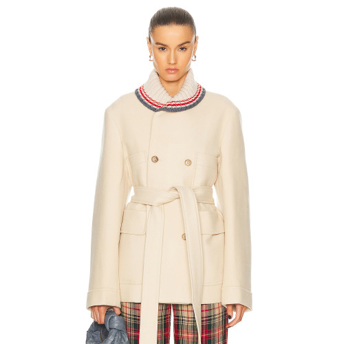 Women High Quality Casual Wool Coat Solid Color Long Wool Coat Breathable Thermal Overcoat