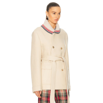 Women High Quality Casual Wool Coat Solid Color Long Wool Coat Breathable Thermal Overcoat