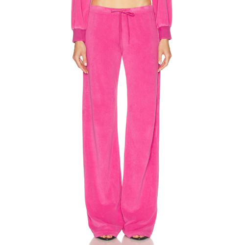 2024 New Women Pink track suit cotton pant  fall winter OEM custom joggers