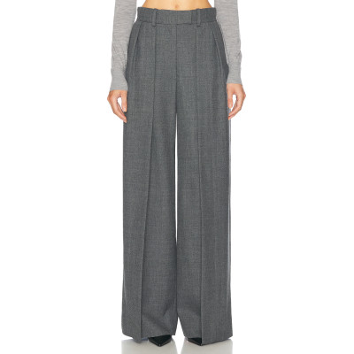 Elegant Office Lady Pants High Waist Straight Women's Trousers Autumn Zipper Fly Gray Pants For Women