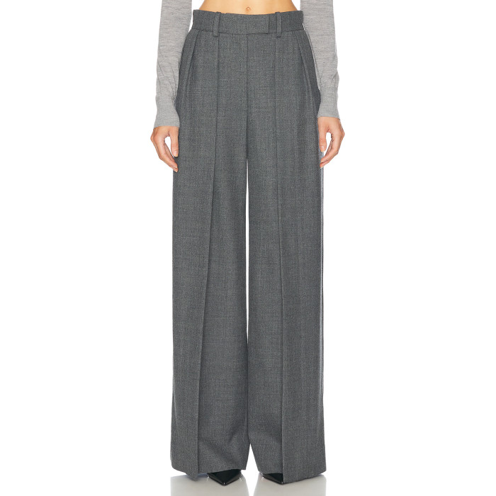 Elegant Office Lady Pants High Waist Straight Women's Trousers Autumn Zipper Fly Gray Pants For Women