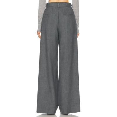 Elegant Office Lady Pants High Waist Straight Women's Trousers Autumn Zipper Fly Gray Pants For Women