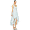 Spaghetti Strap High Low Natura Lasercut Halter Dress ligh blue Midi Lace Prom Dresses